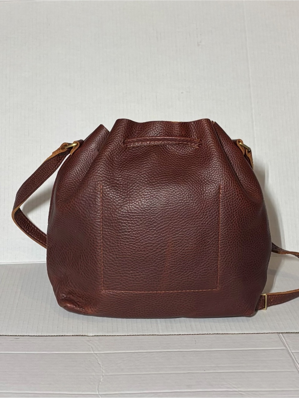 Portland Leather Goods Drawstring Bucket Bag - Picture 3 of 9
